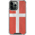 Denmark Flag Distressed iPhone 14 Pro Max Clear Case